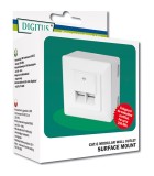 Πρίζα τοίχου διπλή δικτύου CAT6 Digitus DN-9006-N