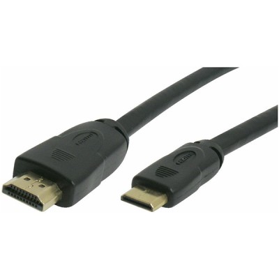 MediaRange HDMI 1.4 Cable HDMI male - mini HDMI male 1.5m Μαύρο MediaRange HDMI 1.4 Cable HDMI male - mini HDMI male 1.5m Μαύρο