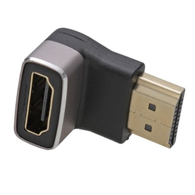 PT Adapter HDMI 2,1V Male to Female 90o Right Angled 8k 60 Hz Metal PT Adapter HDMI 2,1V Male to Female 90o Right Angled 8k 60 Hz Metal