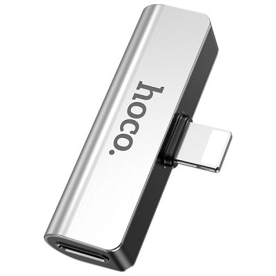 Hoco Μετατροπέας Lightning male σε Lightning / 3.5mm female Ασημί (LS25) Hoco Μετατροπέας Lightning male σε Lightning / 3.5mm female Ασημί (LS25)