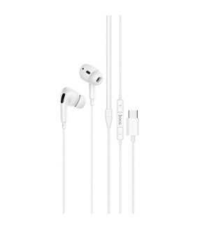 Hoco M1 Pro Type C In-ear Handsfree με Βύσμα USB-C Λευκό