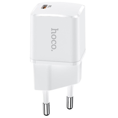 Hoco Φορτιστής Χωρίς Καλώδιο με Θύρα USB-C 20W Power Delivery Λευκός (N10 STARTER)
