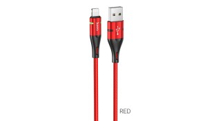 Hoco Braided / LED USB to Lightning Cable Κόκκινο 1.2m (U93) Hoco Braided / LED USB to Lightning Cable Κόκκινο 1.2m (U93)