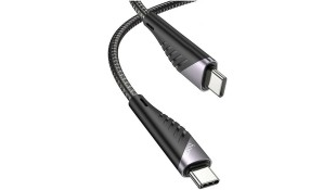 Hoco U95 Freeway Braided USB 2.0 Cable USB-C male - USB-C male Μαύρο 1.5m Hoco U95 Freeway Braided USB 2.0 Cable USB-C male - USB-C male Μαύρο 1.5m
