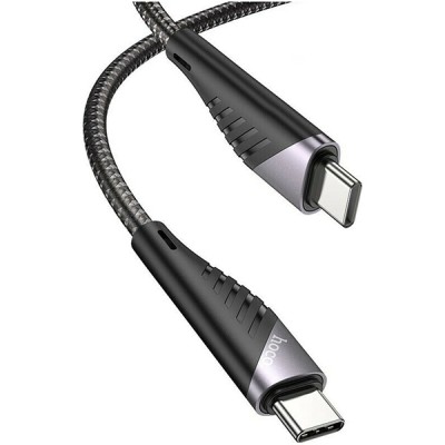Hoco U95 Freeway Braided USB 2.0 Cable USB-C male - USB-C male Μαύρο 1.5m Hoco U95 Freeway Braided USB 2.0 Cable USB-C male - USB-C male Μαύρο 1.5m