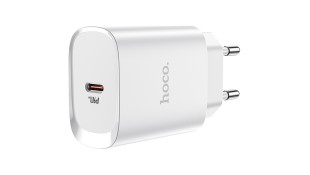 Hoco Φορτιστής Χωρίς Καλώδιο με Θύρα USB-C Power Delivery Λευκός (N14)