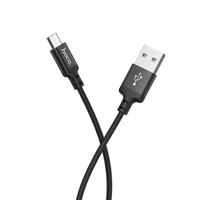 Hoco X14 USB-A to Micro USB Cable 20W Μαύρο 1m