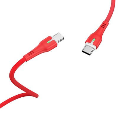 Hoco X45 Surplus Braided / LED USB 2.0 Cable USB-C male - USB-C male Κόκκινο 1m (725608) Hoco X45 Surplus Braided / LED USB 2.0 Cable USB-C male - USB-C male Κόκκινο 1m (725608)
