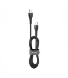 Hoco X45 Surplus Braided / LED USB 2.0 Cable USB-C male - USB-C male Black 1m (725608)