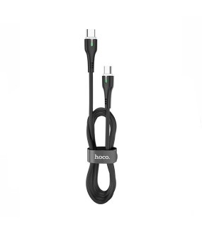 Hoco X45 Surplus Braided / LED USB 2.0 Cable USB-C male - USB-C male Black 1m (725608) Hoco X45 Surplus Braided / LED USB 2.0 Cable USB-C male - USB-C male Black 1m (725608)