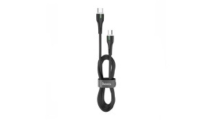 Hoco X45 Surplus Braided / LED USB 2.0 Cable USB-C male - USB-C male Black 1m (725608)