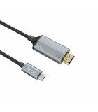 Hoco Braided Cable HDMI male - USB-C male 1.8m Μαύρο (UA13)