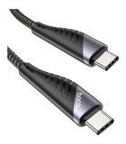 Hoco U95 Freeway Braided USB 2.0 Cable USB-C male - USB-C male Μαύρο 1.5m Hoco U95 Freeway Braided USB 2.0 Cable USB-C male - USB-C male Μαύρο 1.5m