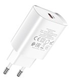 Hoco Φορτιστής Χωρίς Καλώδιο με Θύρα USB-C Power Delivery Λευκός (N14)