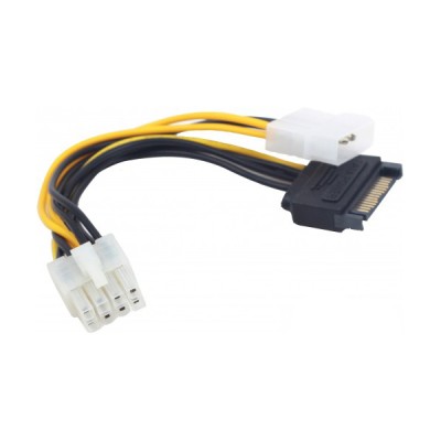 Cablexpert Cable Sata + Molex To 8 Pin To Pci Expr 20cm Καλώδιο Τροφοδοτικού  CC-PSU-82