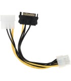 Cablexpert Cable Sata + Molex To 8 Pin To Pci Expr 20cm Καλώδιο Τροφοδοτικού  CC-PSU-82