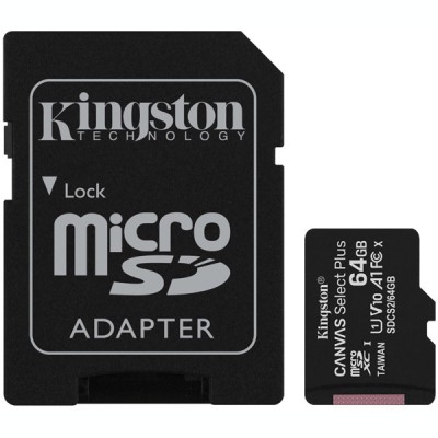 Κάρτα Μνήμης Microsd With Adapter Kingston 64Gb