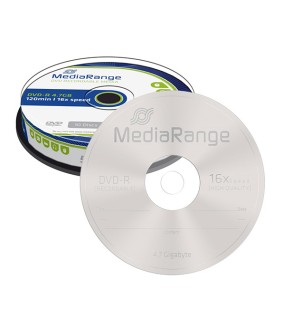 Mediarange DVD-R x 16 Slim Pack MR452 Cakebox 10pcs Mediarange DVD-R x 16 Slim Pack MR452 Cakebox 10pcs