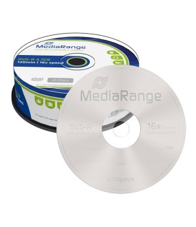 Mediarange DVD-R x 16 Slim Pack MR403 Cakebox 25pcs Mediarange DVD-R x 16 Slim Pack MR403 Cakebox 25pcs