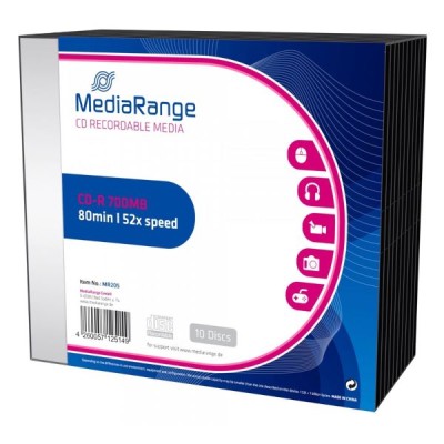 MediaRange CD-R 80' 700ΜΒ SlimCase Pack x10 MediaRange CD-R 80' 700ΜΒ SlimCase Pack x10