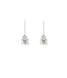 Nedis Τηλεφωνικό Καλώδιο RJ11 6P4C 5m Λευκό (TCGP90200WT50) Nedis Τηλεφωνικό Καλώδιο RJ11 6P4C 5m Λευκό (TCGP90200WT50)