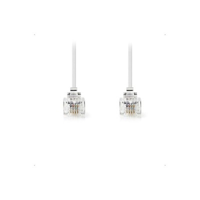Nedis Τηλεφωνικό Καλώδιο RJ11 6P4C 5m Λευκό (TCGP90200WT50)
