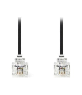Nedis Τηλεφωνικό Καλώδιο RJ11 6P4C 5m Μαύρο (TCGP90200BK50) Nedis Τηλεφωνικό Καλώδιο RJ11 6P4C 5m Μαύρο (TCGP90200BK50)
