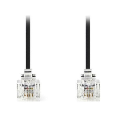 Nedis Τηλεφωνικό Καλώδιο RJ11 6P4C 5m Μαύρο (TCGP90200BK50) Nedis Τηλεφωνικό Καλώδιο RJ11 6P4C 5m Μαύρο (TCGP90200BK50)