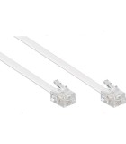 Nedis Τηλεφωνικό Καλώδιο RJ11 6P4C 5m Λευκό (TCGP90200WT50)