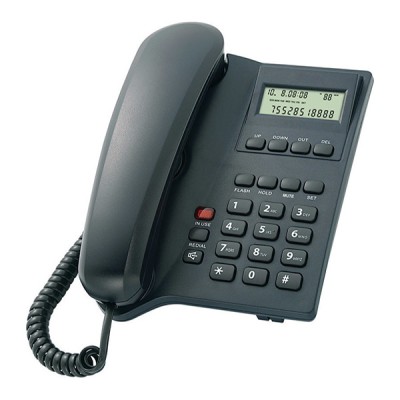 Powertech Elly PT-506 Ενσύρματο Τηλέφωνο Γραφείου Μαύρο