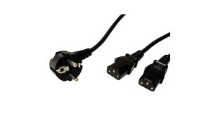 Καλώδιο Τροφοδοσίας Για Σύνδεση 2 PC Powertech 1.5m