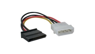 Powertech 4 Pin Molex male - 15 Pin Sata Cable 0.15m (CAB-W011) Powertech 4 Pin Molex male - 15 Pin Sata Cable 0.15m (CAB-W011)
