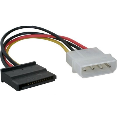 Powertech 4 Pin Molex male - 15 Pin Sata Cable 0.15m (CAB-W011) Powertech 4 Pin Molex male - 15 Pin Sata Cable 0.15m (CAB-W011)