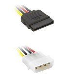 Powertech 4 Pin Molex male - 15 Pin Sata Cable 0.15m (CAB-W011) Powertech 4 Pin Molex male - 15 Pin Sata Cable 0.15m (CAB-W011)