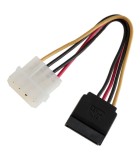 Powertech 4 Pin Molex male - 15 Pin Sata Cable 0.15m (CAB-W011) Powertech 4 Pin Molex male - 15 Pin Sata Cable 0.15m (CAB-W011)