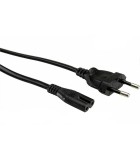 Roline IEC C7 female - Euro male Cable 1.8m Μαύρο (19.07.2096) Διπολικό Καλώδιο Τροφοδοσίας
