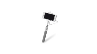 Mediarange Universal Selfie-Stick For Smartphones With Cable White/Grey Mediarange Universal Selfie-Stick For Smartphones With Cable White/Grey