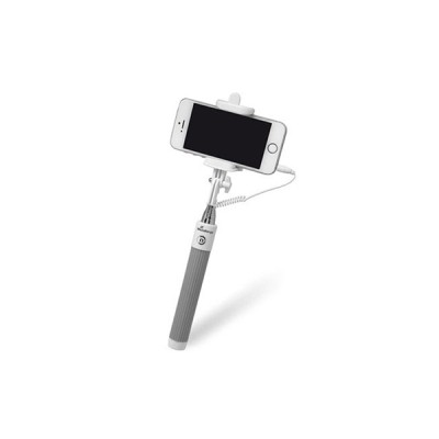 Mediarange Universal Selfie-Stick For Smartphones With Cable White/Grey Mediarange Universal Selfie-Stick For Smartphones With Cable White/Grey