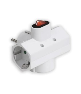 Sonora CPAW301 Ταφ 3 Θέσεων με Διακόπτη Λευκό Sonora CPAW301 Ταφ 3 Θέσεων με Διακόπτη Λευκό