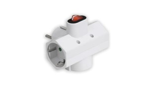 Sonora CPAW301 Ταφ 3 Θέσεων με Διακόπτη Λευκό Sonora CPAW301 Ταφ 3 Θέσεων με Διακόπτη Λευκό