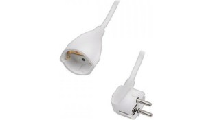 Sonora EC5W100 Μπαλαντέζα Προέκταση Καλωδίου με Μήκος 5m Διατομής 3x1.5mm² Λευκή