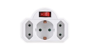 Sonora PAW121 Ταφ 3 Θέσεων με Διακόπτη Λευκό Sonora PAW121 Ταφ 3 Θέσεων με Διακόπτη Λευκό
