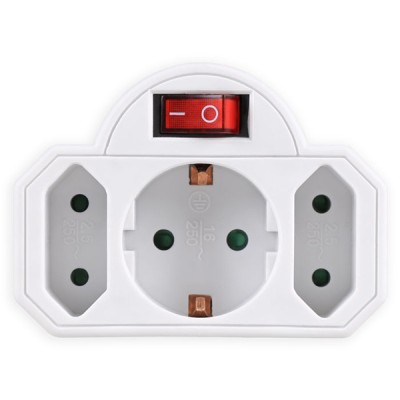 Sonora PAW121 Ταφ 3 Θέσεων με Διακόπτη Λευκό