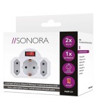Sonora PAW121 Ταφ 3 Θέσεων με Διακόπτη Λευκό