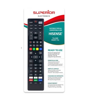 Superior Electronics Συμβατό Τηλεχειριστήριο Ready To Use για Τηλεοράσεις Hisense