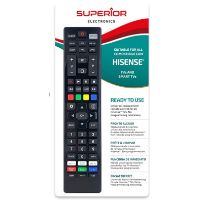 Superior Electronics Συμβατό Τηλεχειριστήριο Ready To Use για Τηλεοράσεις Hisense Superior Electronics Συμβατό Τηλεχειριστήριο Ready To Use για Τηλεοράσεις Hisense