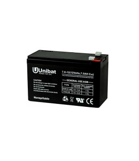 Unibat Μπαταρία UPS με Χωρητικότητα 7Ah και Τάση 12V Unibat Μπαταρία UPS με Χωρητικότητα 7Ah και Τάση 12V