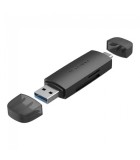 Vention 2 in 1 USB 3.0 A/Type-C Card Reader (SD+TF) Black Dual Drive