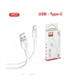 XO Καλώδιο Φόρτισης USB 2.0-Type C Charging Cable 1m Λευκό XO-NB212